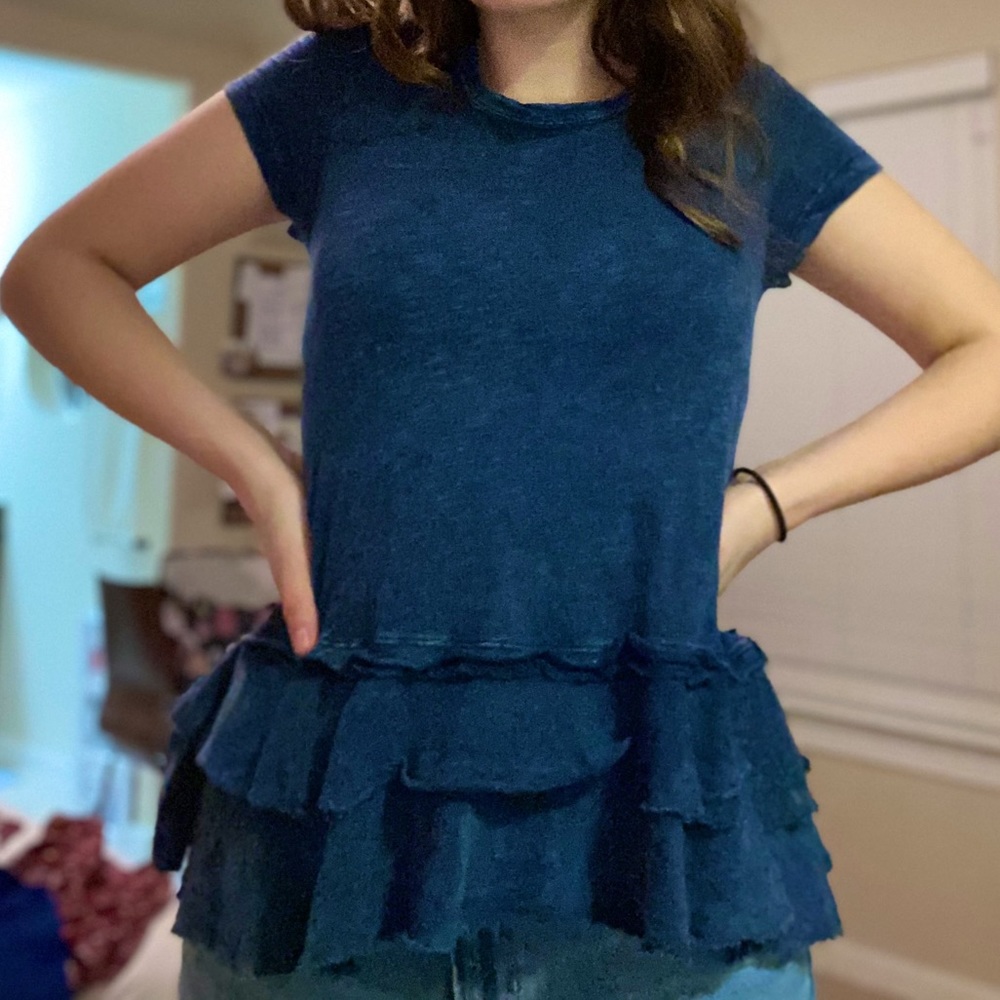 Altar’d State Babydoll Ruffle Shirt